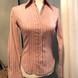 Etro Dress Shirt w/Metallic Strips 💞🤍💞